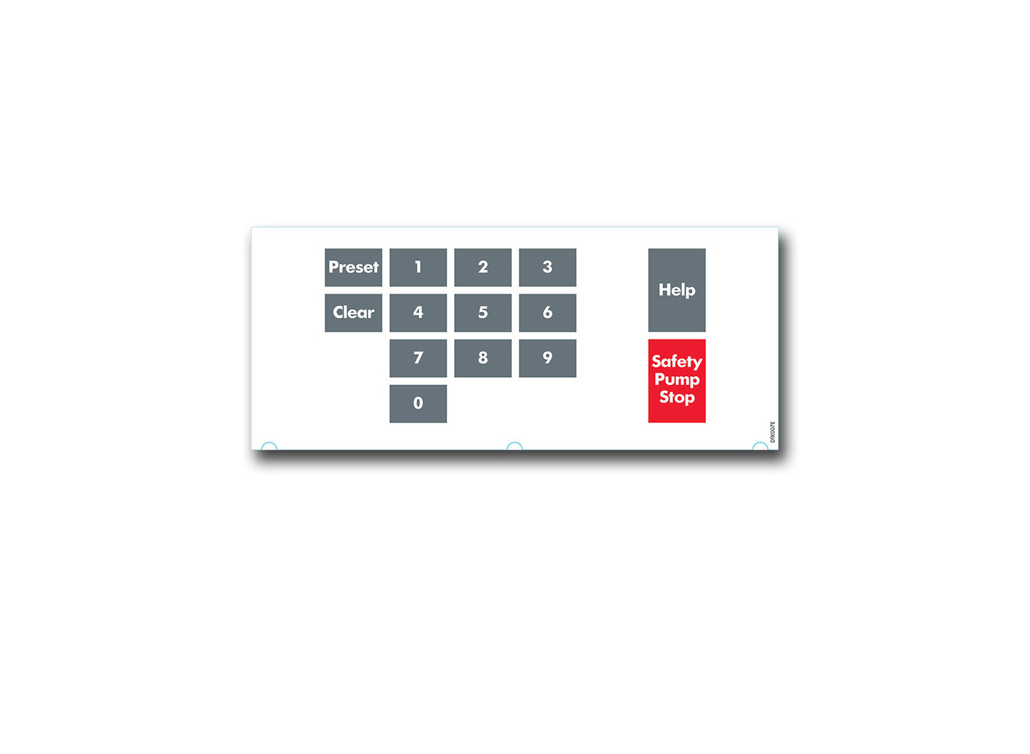 DTK007E - Preset Keypad decal