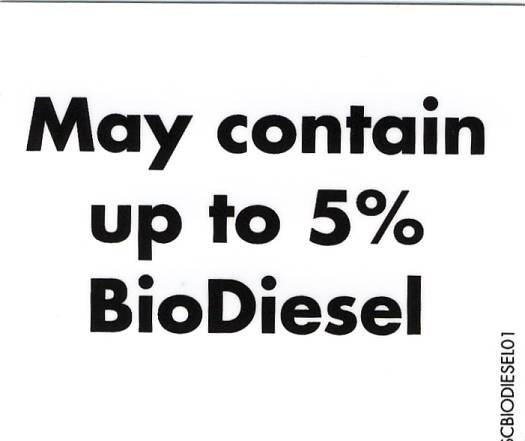 SCBIODIESEL01 - Biodiesel Pump Label