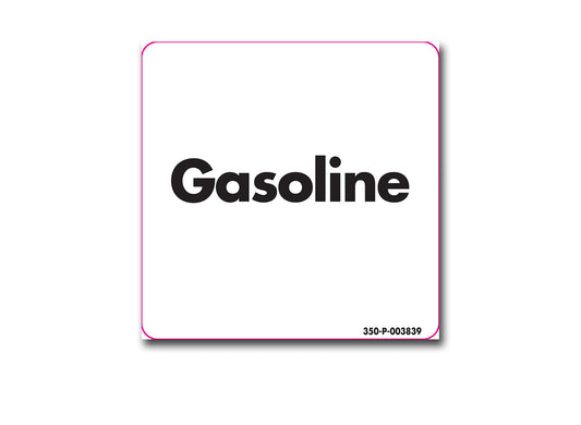 350-P-003839 - Gasoline Nozzletalker decal